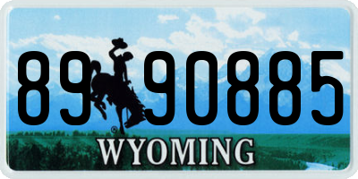 WY license plate 8990885