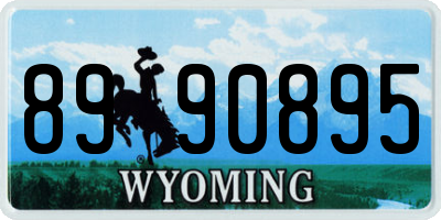 WY license plate 8990895