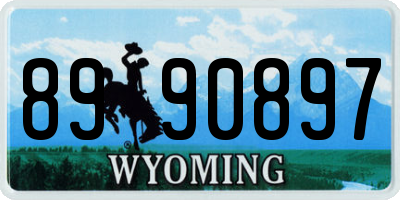 WY license plate 8990897