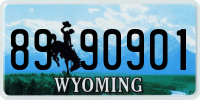 WY license plate 8990901