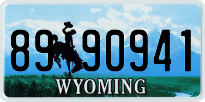 WY license plate 8990941
