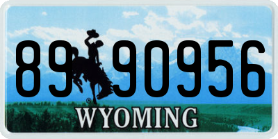 WY license plate 8990956