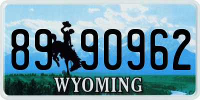 WY license plate 8990962
