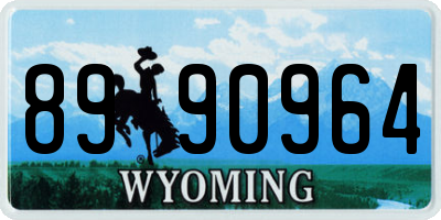 WY license plate 8990964
