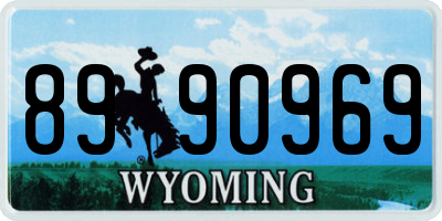 WY license plate 8990969