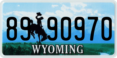 WY license plate 8990970