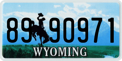 WY license plate 8990971