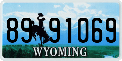 WY license plate 8991069
