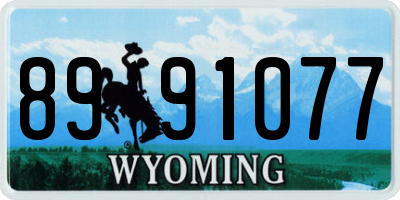 WY license plate 8991077