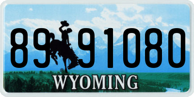 WY license plate 8991080