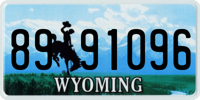 WY license plate 8991096