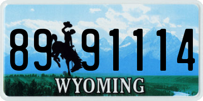 WY license plate 8991114