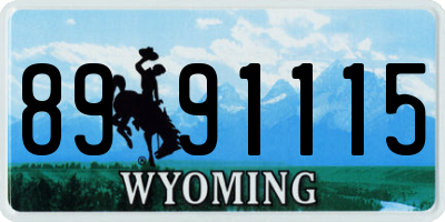 WY license plate 8991115