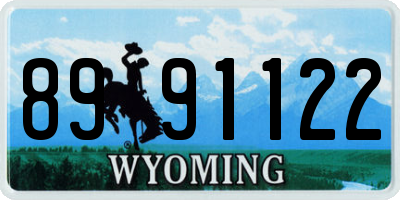 WY license plate 8991122