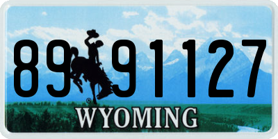 WY license plate 8991127