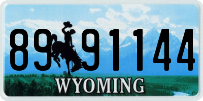 WY license plate 8991144