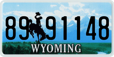 WY license plate 8991148