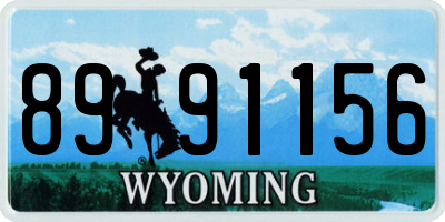 WY license plate 8991156