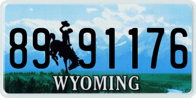 WY license plate 8991176