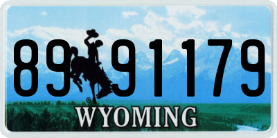 WY license plate 8991179