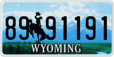 WY license plate 8991191