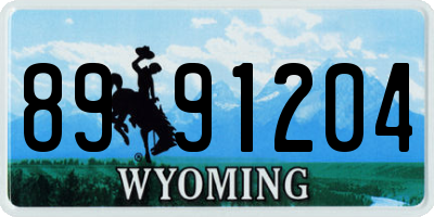 WY license plate 8991204