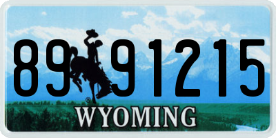 WY license plate 8991215