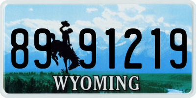 WY license plate 8991219