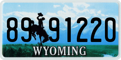 WY license plate 8991220