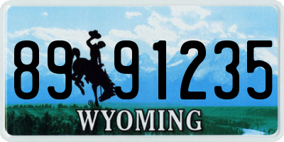 WY license plate 8991235