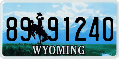 WY license plate 8991240