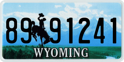 WY license plate 8991241
