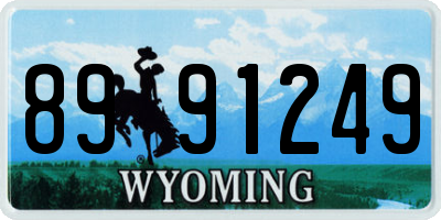 WY license plate 8991249