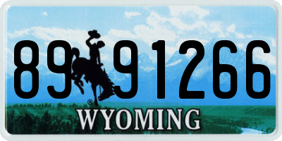 WY license plate 8991266