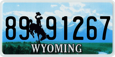 WY license plate 8991267