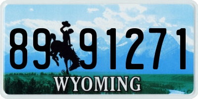 WY license plate 8991271