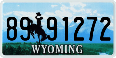 WY license plate 8991272
