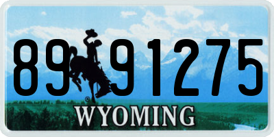 WY license plate 8991275
