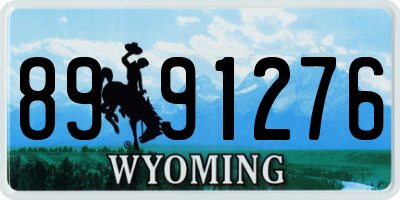 WY license plate 8991276