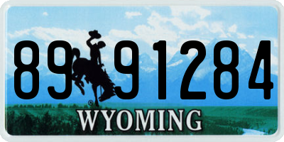 WY license plate 8991284