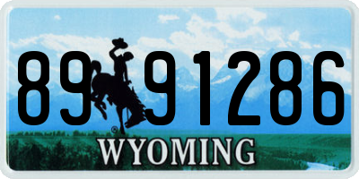 WY license plate 8991286