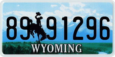 WY license plate 8991296