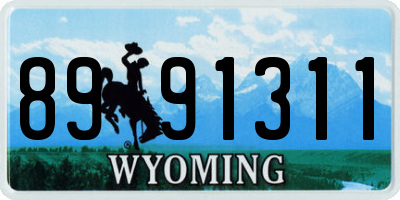WY license plate 8991311