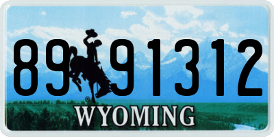 WY license plate 8991312
