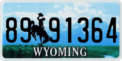 WY license plate 8991364