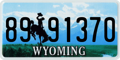 WY license plate 8991370