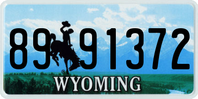 WY license plate 8991372