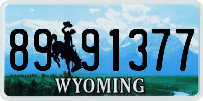 WY license plate 8991377