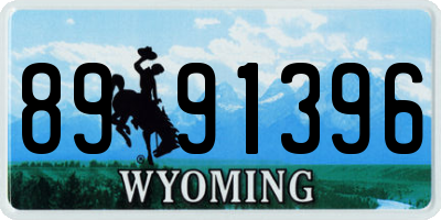 WY license plate 8991396