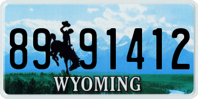 WY license plate 8991412